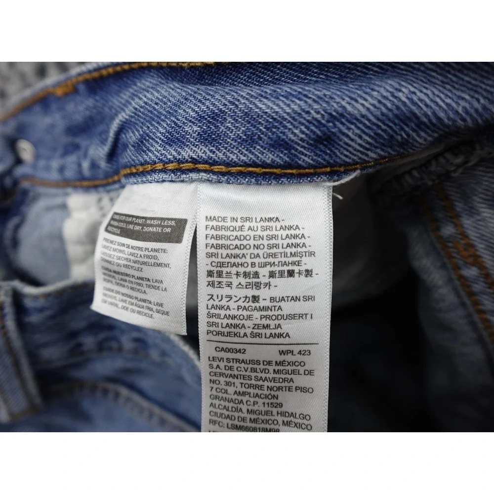Levi's '94 Baggy Shorts Womens 26 Blue Raw Hem High Rise Denim